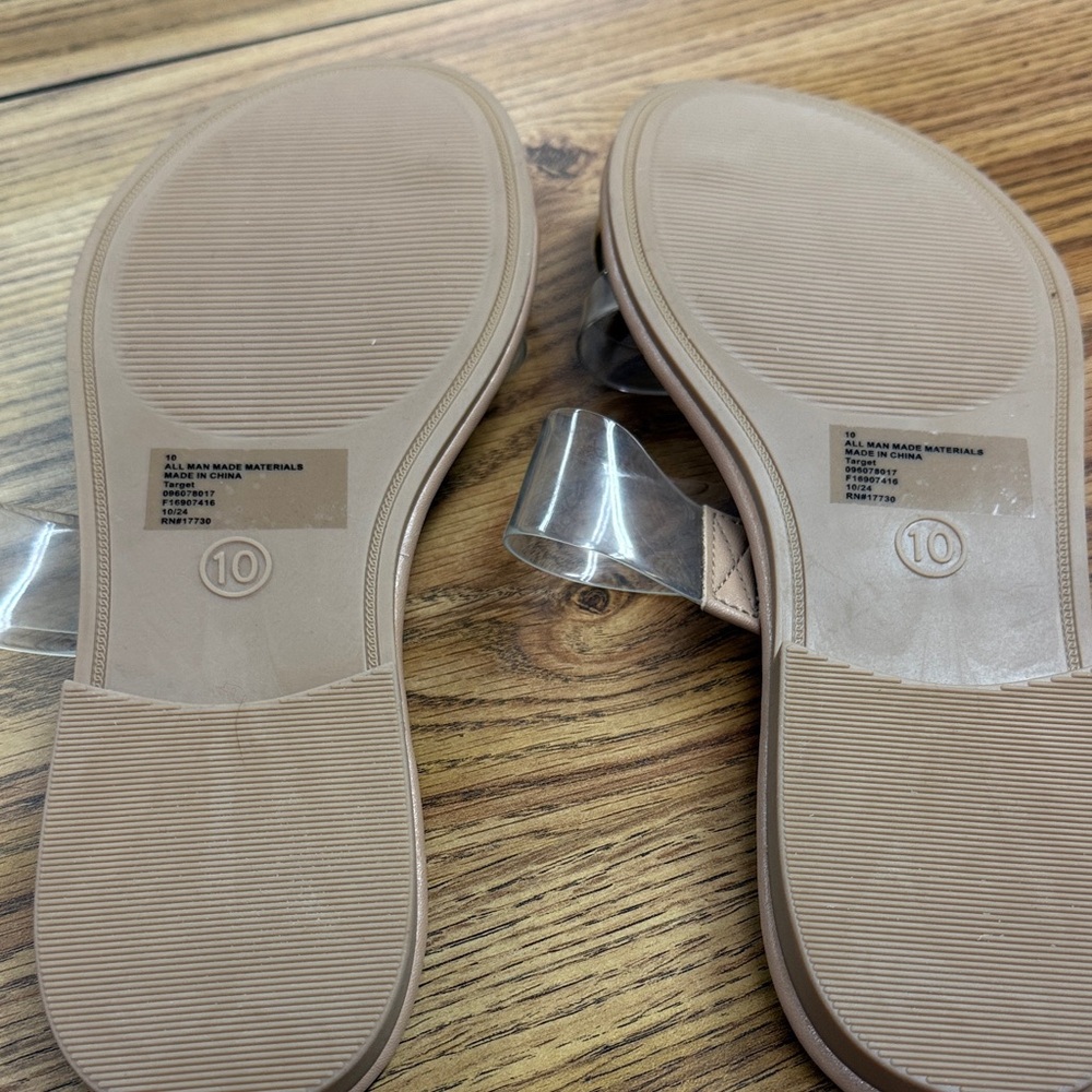 a new day Clear Strap Sandals with Gold Details - Picture 3 of 5